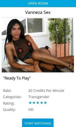 An example of a slide-out price menu of a models chat room, as found on Flirt4Free.com